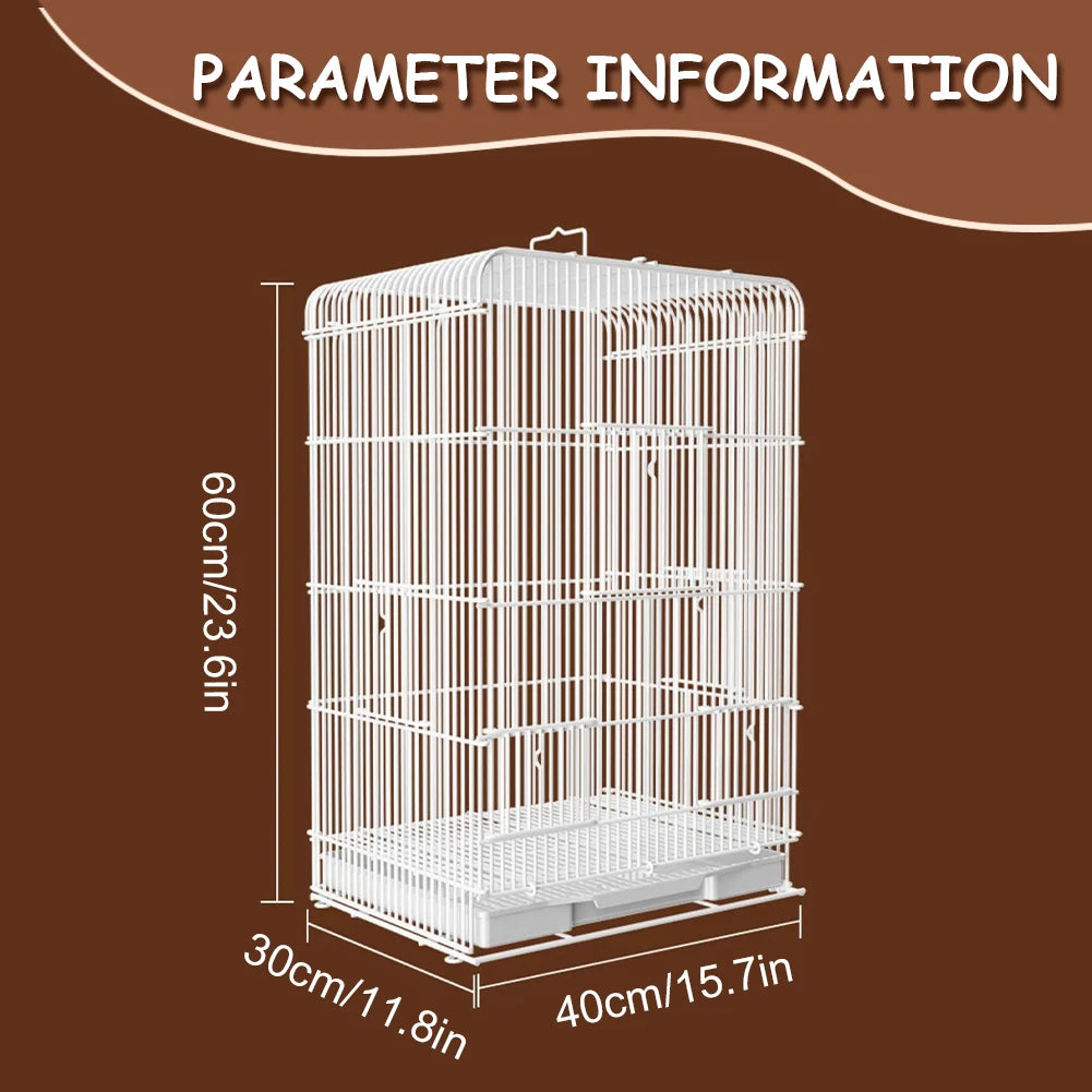 Wrought Iron Parrot Cage Portable With Removable Tray