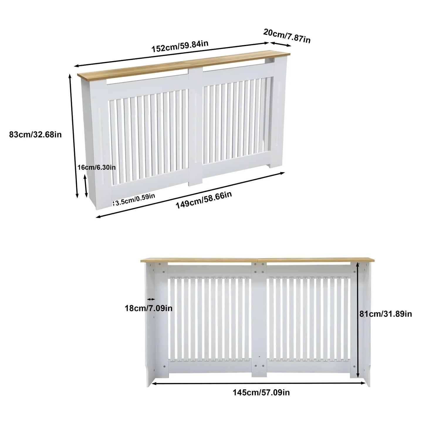 Radiator Cover Guard For Home Living Room MDF Wood Grain