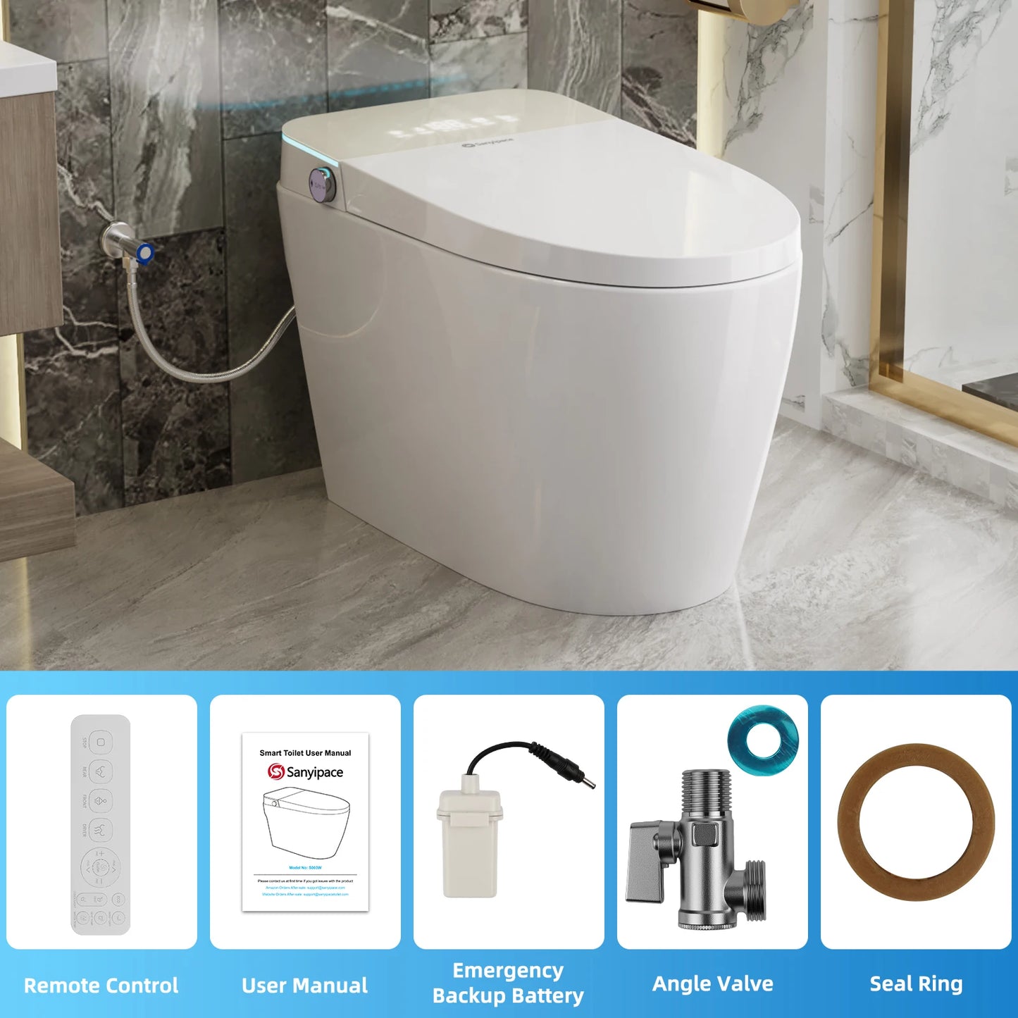 SANYIPACE Japanese Style Smart Toilet With Bidet For Home