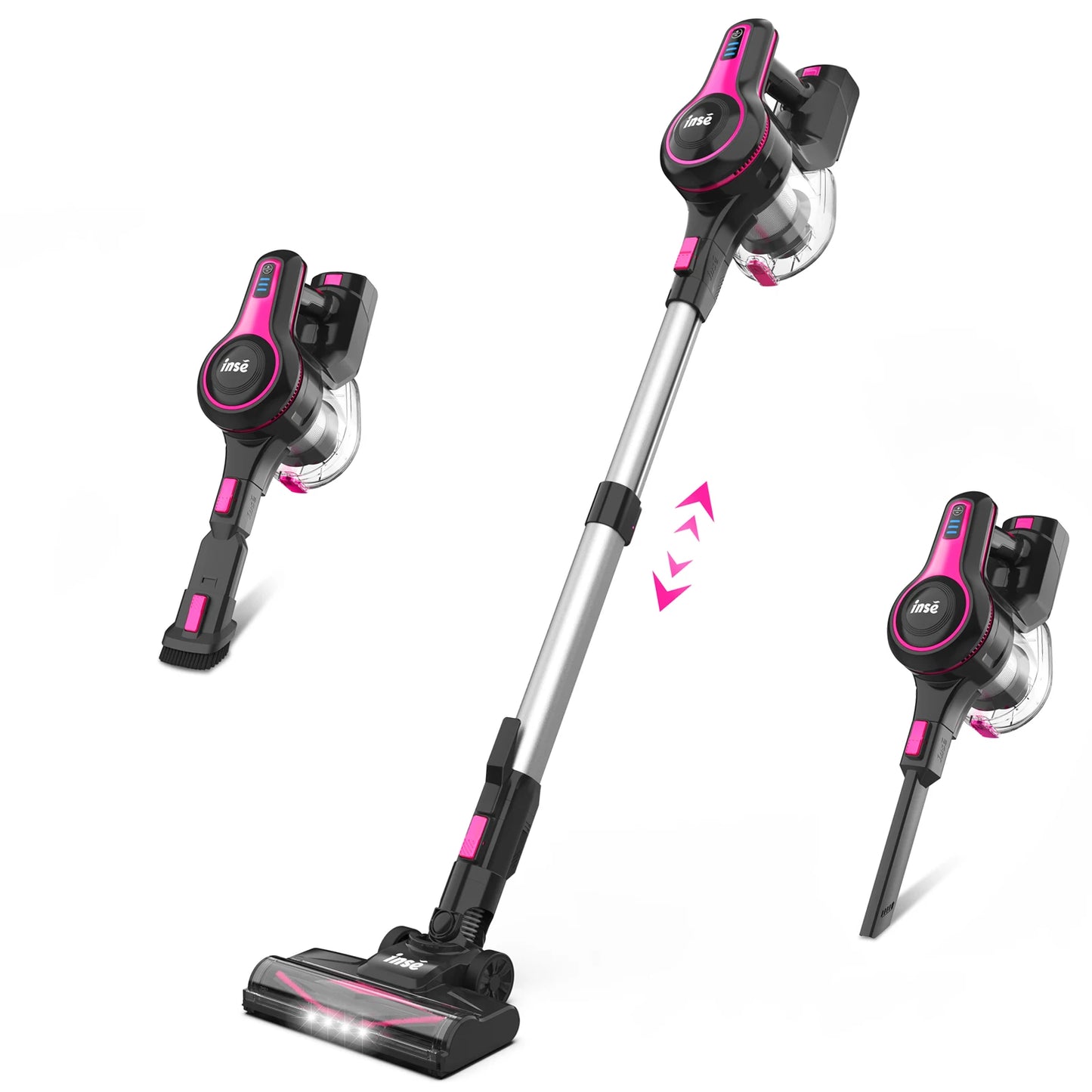 INSE N5T Cordless Vacuum Cleaner 25KPa Dustbin Six In One