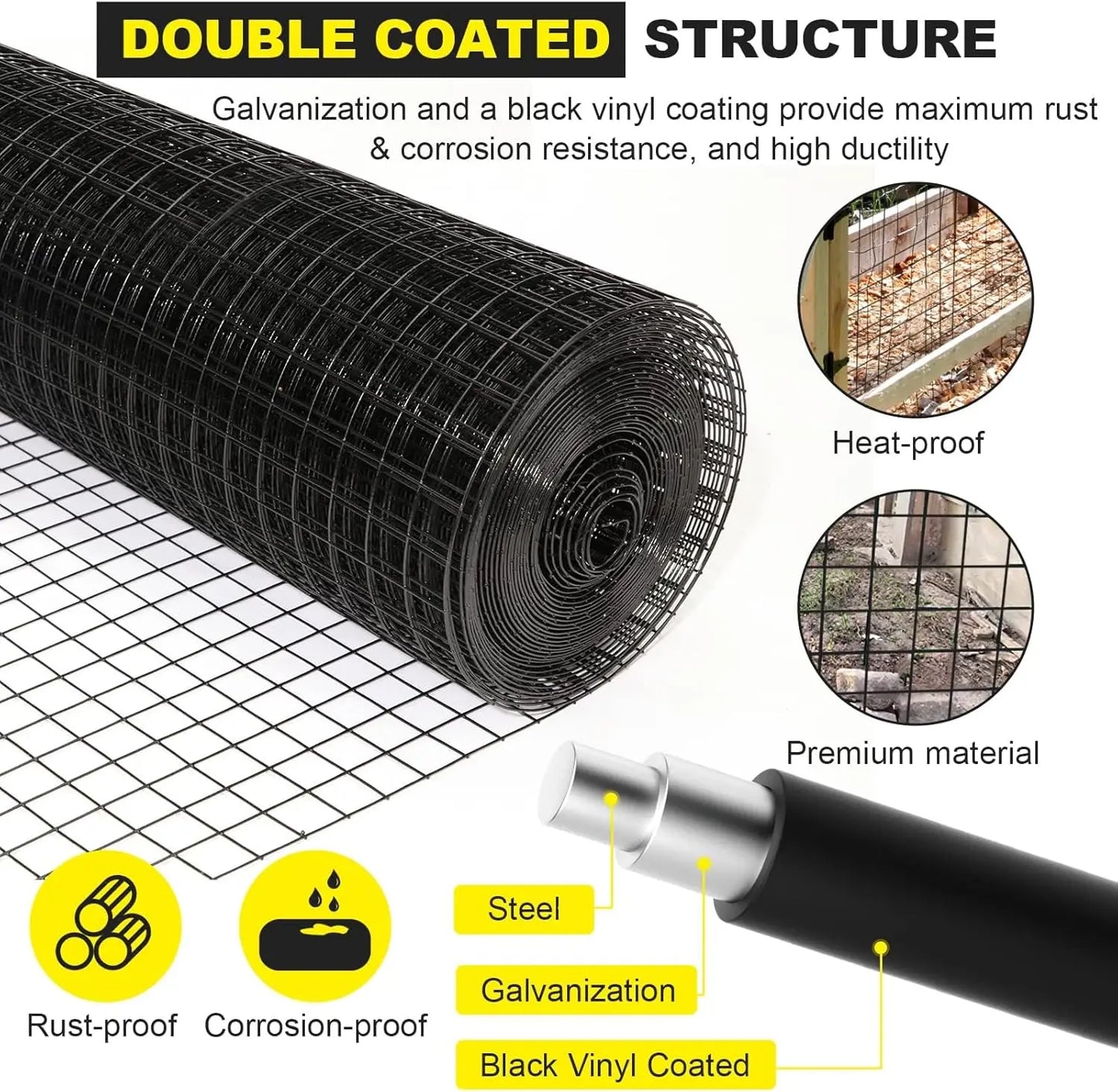 Heavy Duty Welded Wire Mesh Galvanized Steel Rust Proof