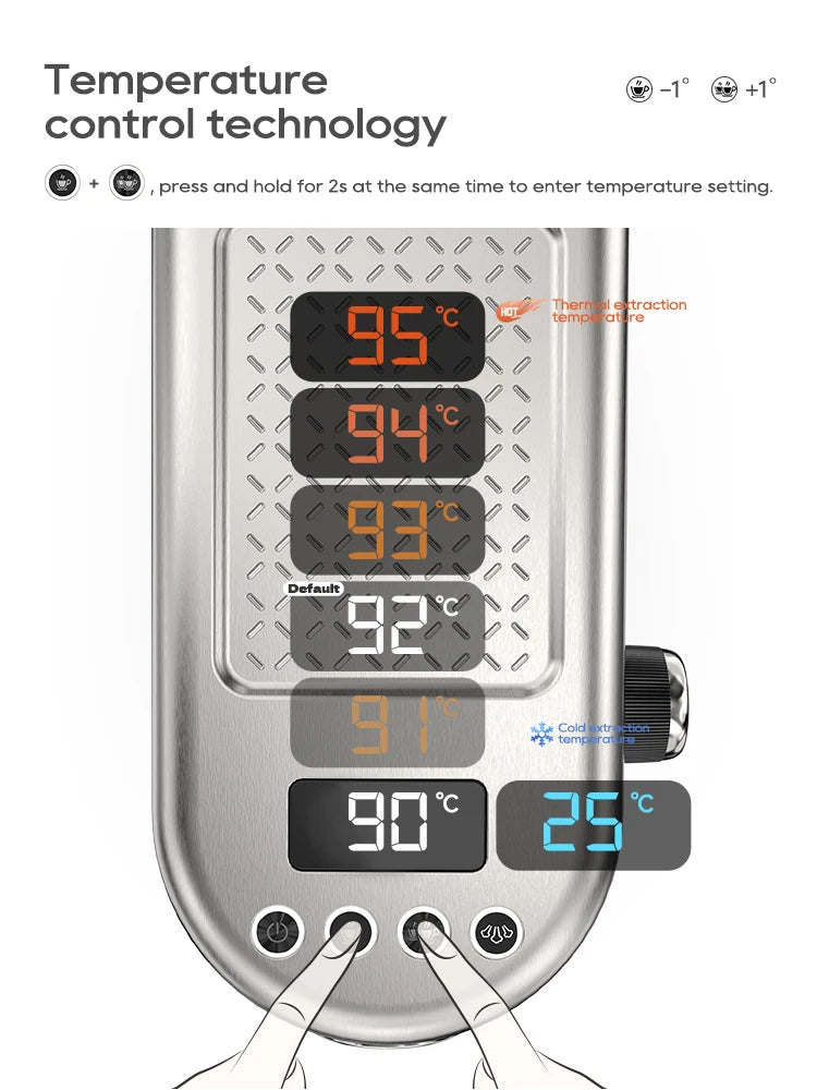 HiBREW Semi Automatic Espresso Coffee Maker Temperature Control