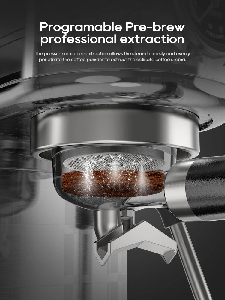 HiBREW Semi Automatic Espresso Coffee Maker Temperature Control