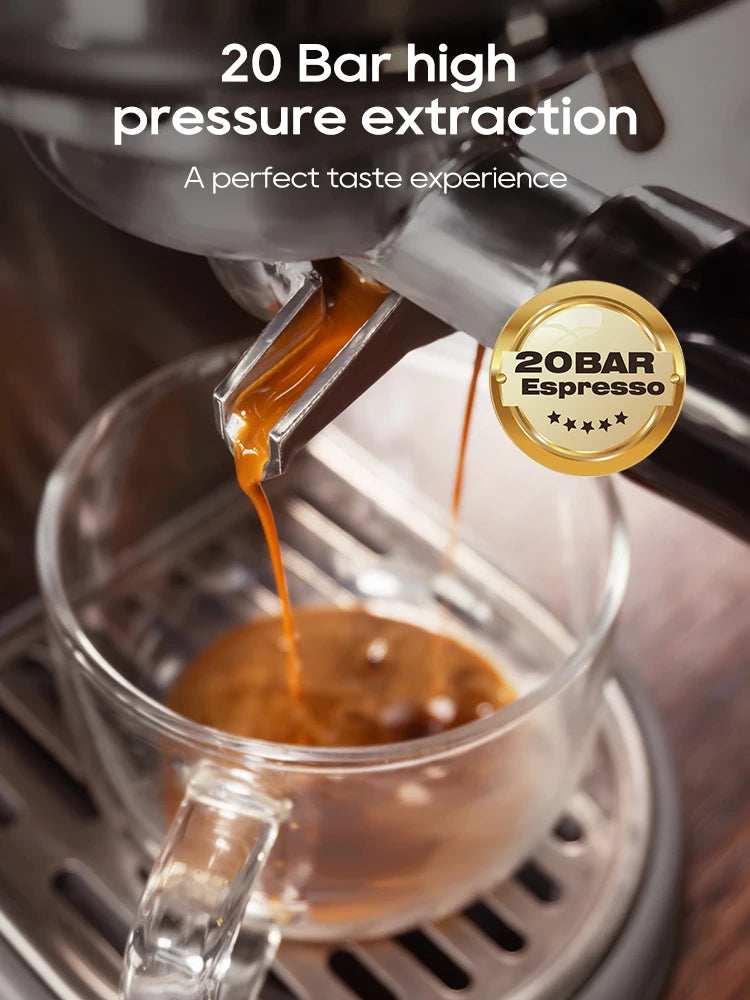 HiBREW Semi Automatic Espresso Coffee Maker Temperature Control