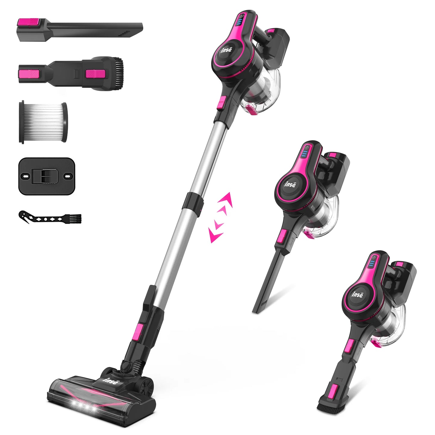 INSE N5T Cordless Vacuum Cleaner 25KPa Dustbin Six In One