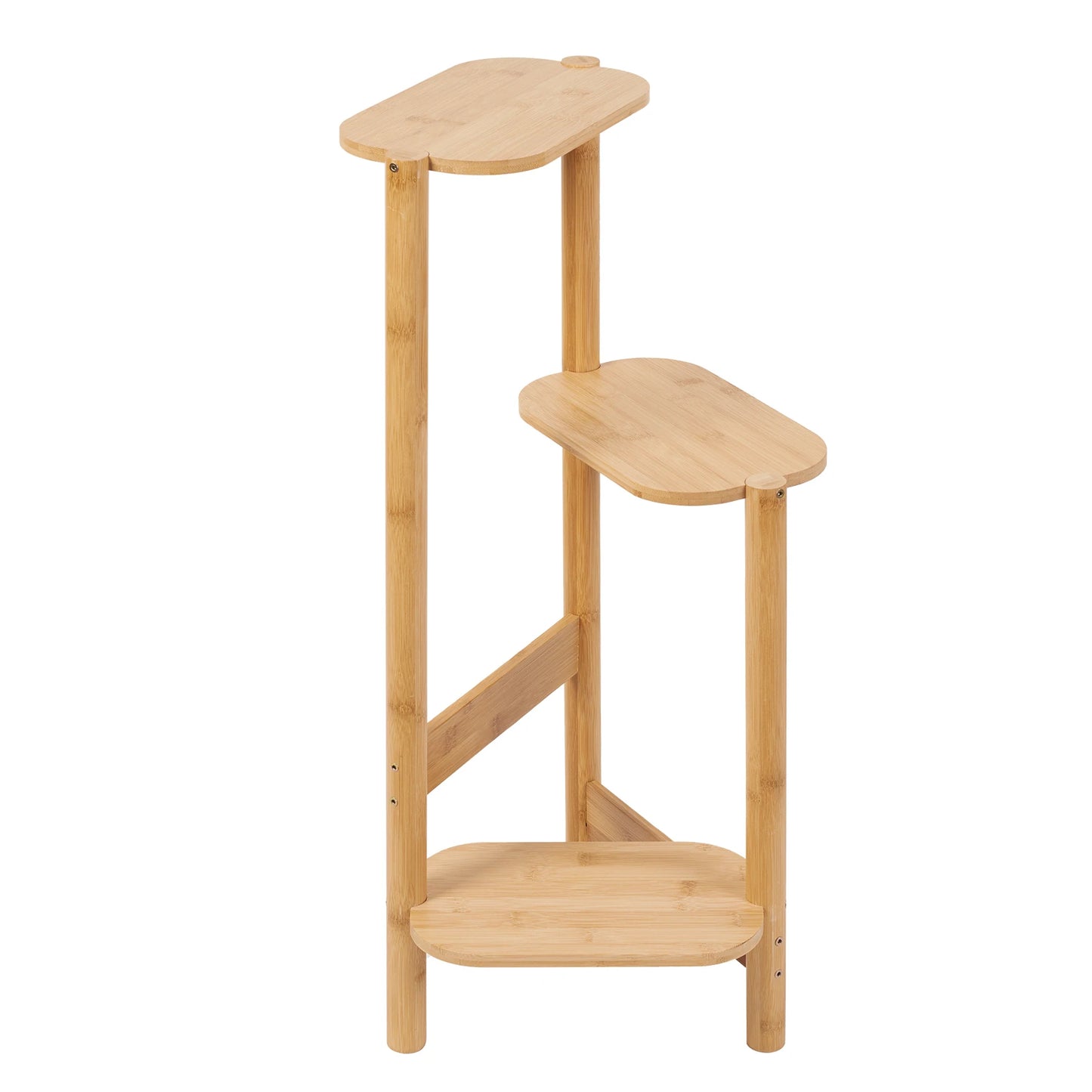 3-Tier Bamboo Plant Stand For Indoor Corner Display
