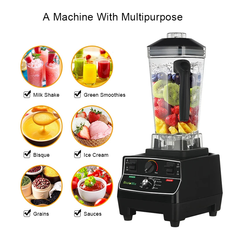 BioloMix 2200W Smart Timer Professional Blender