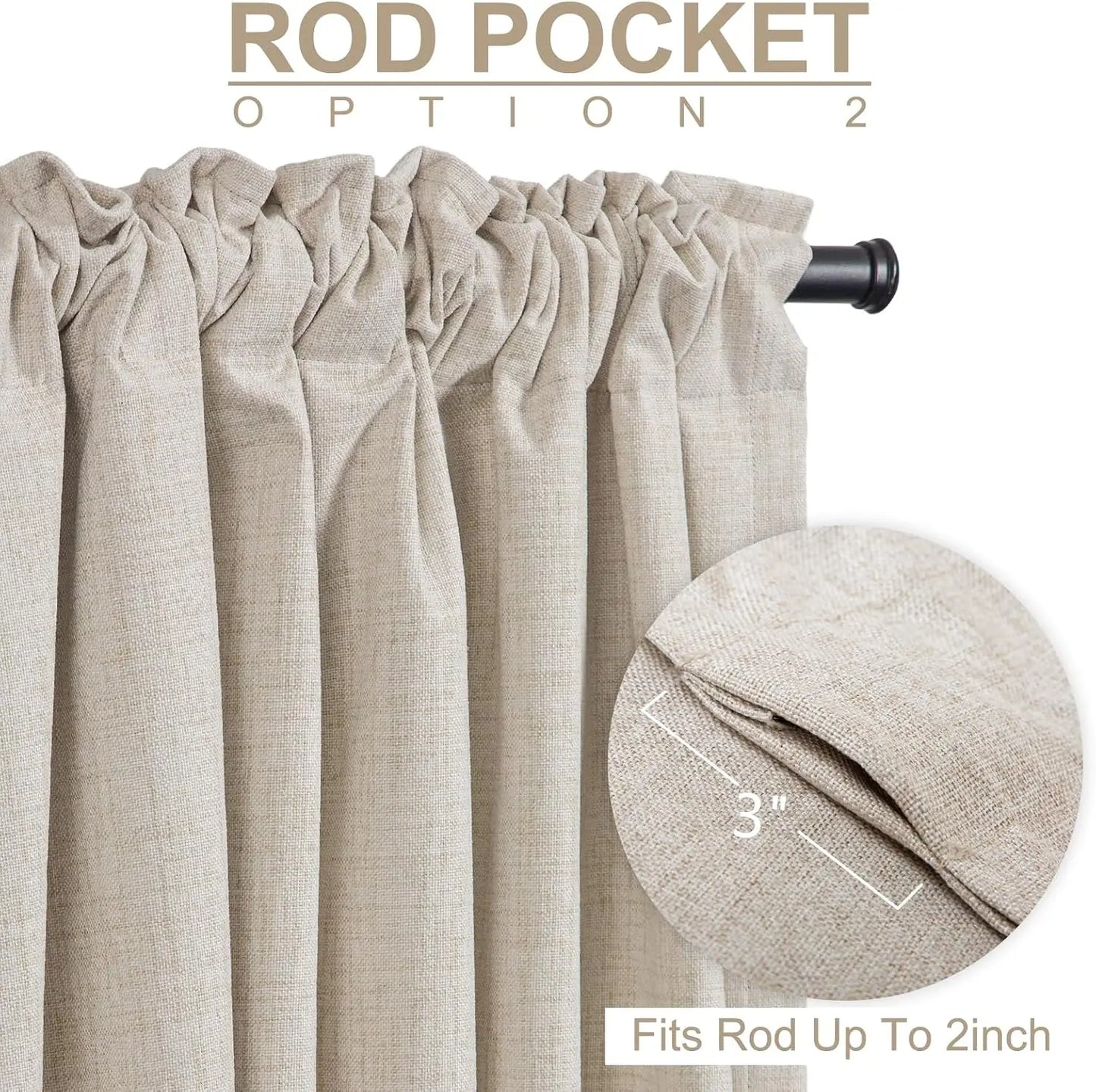 Thermal Blackout Curtains For Bedroom And Living Room