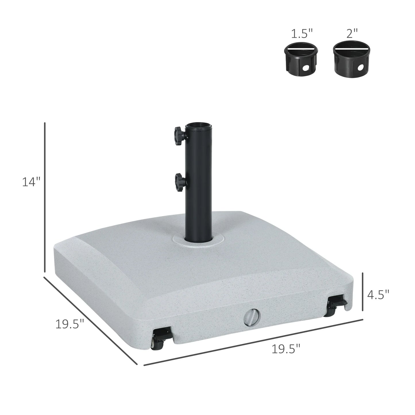 Patio Umbrella Base With Wheels Water Or Sand Fill