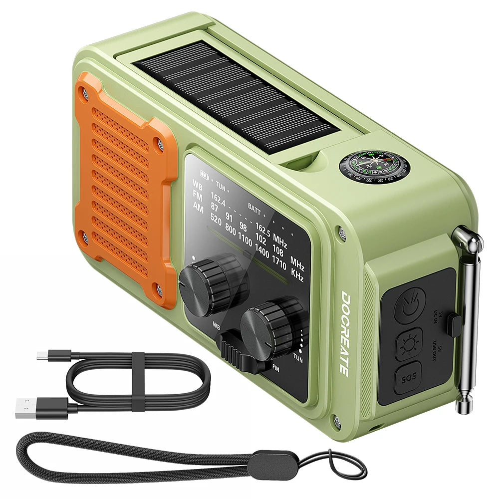 Rechargeable Emergency Radio With Flashlight And USB Power Bank