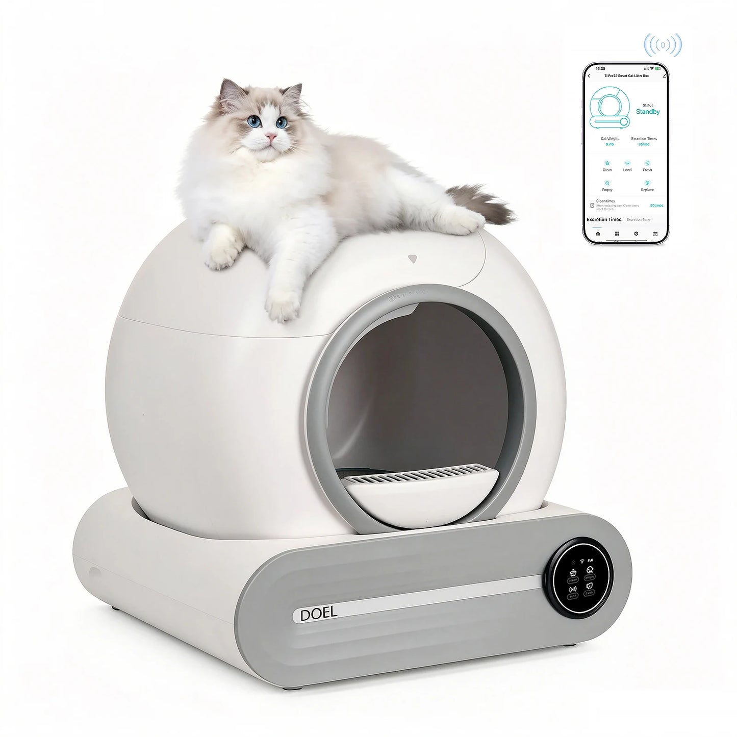 DOEL Automatic Self-Cleaning Litter Box With App Control For Multi-Cat