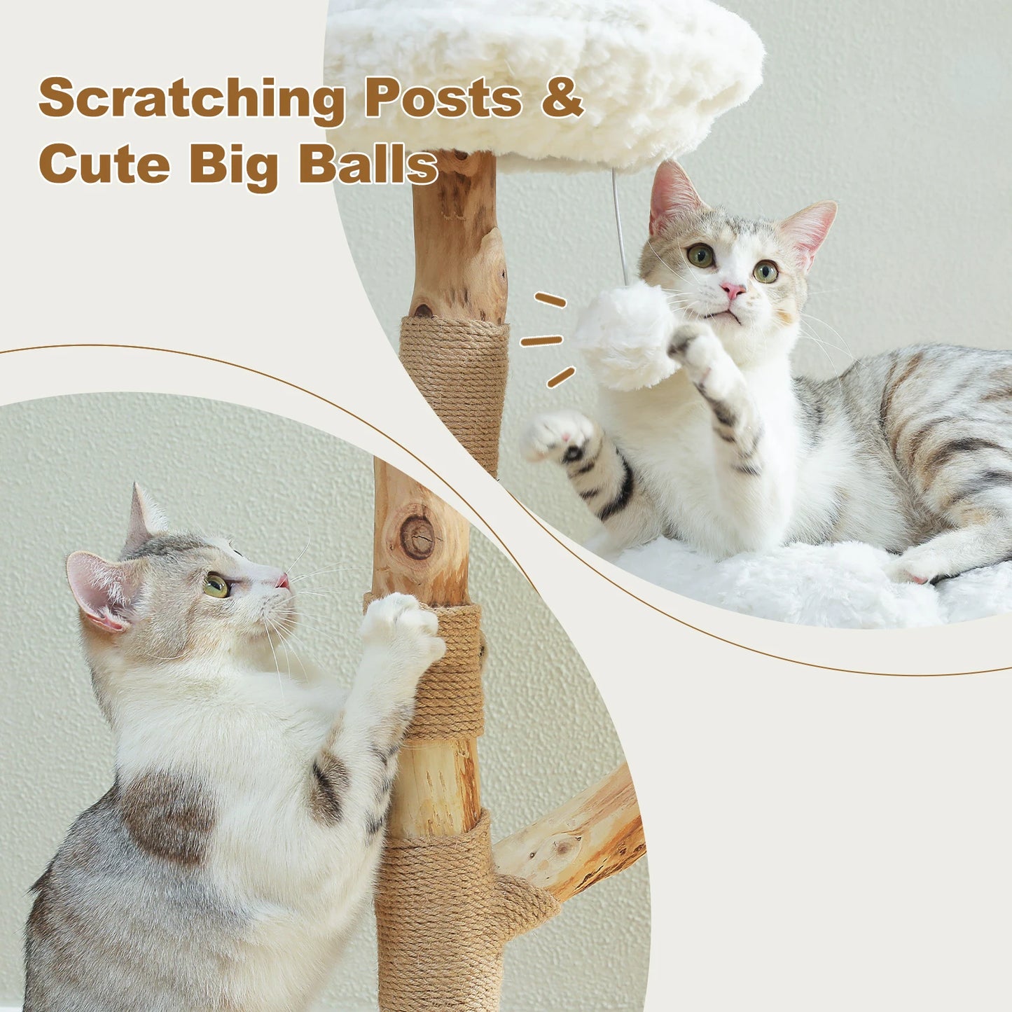 PAWZ Road Flower Cat Tree Indoor Wood Tower With Perches
