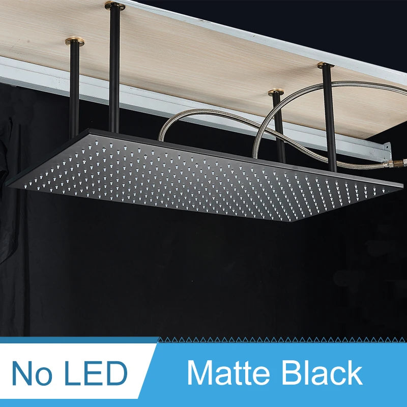Shinesia LED Bathroom Shower System Ceiling Mounted Rainfall