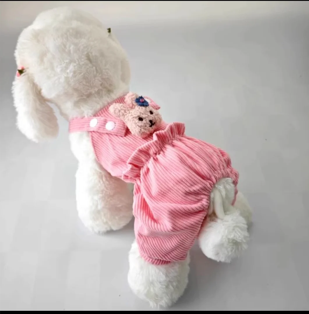 Cute Dog Jumpsuit Overalls For Dogs Soft Polyester Fabric