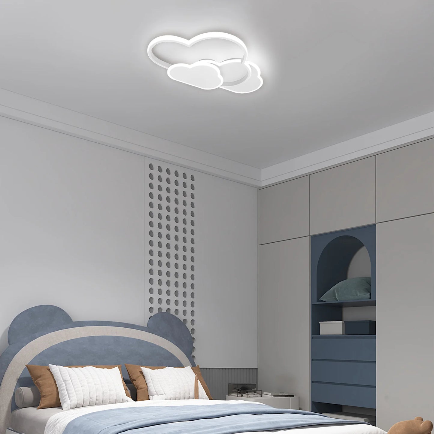 Modern Led Cloud Ceiling Light 42W Chandelier For Bedroom Living Room