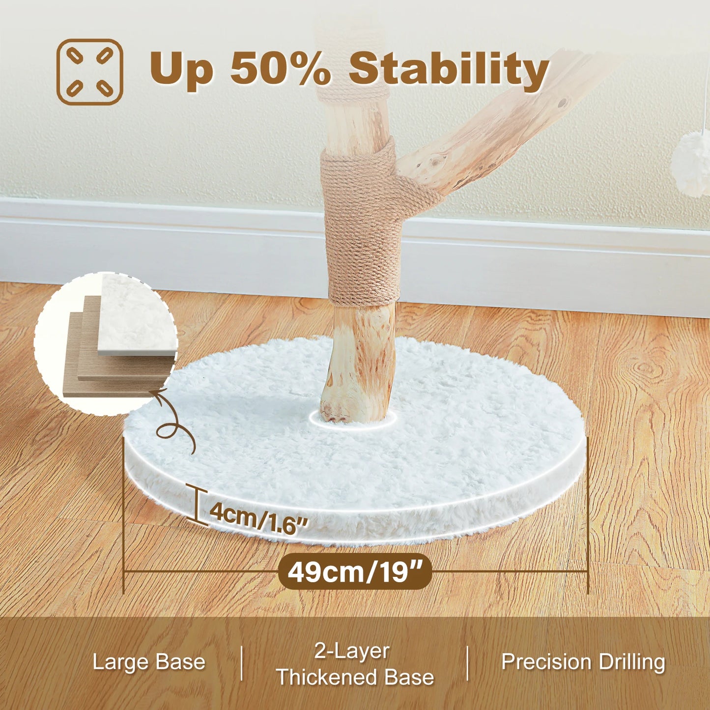 PAWZ Road Flower Cat Tree Indoor Wood Tower With Perches