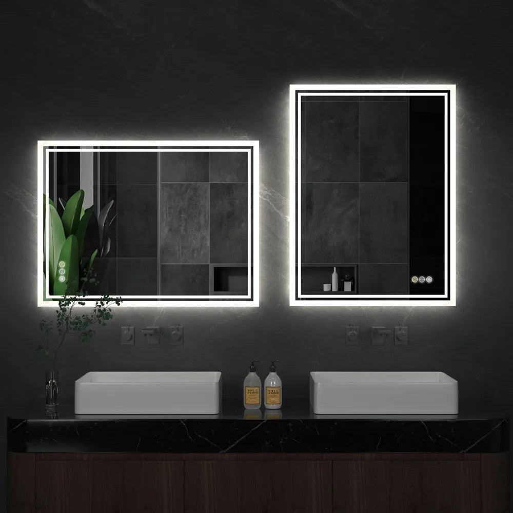 LUVODI LED Backlit Frameless Defog Bathroom Mirror