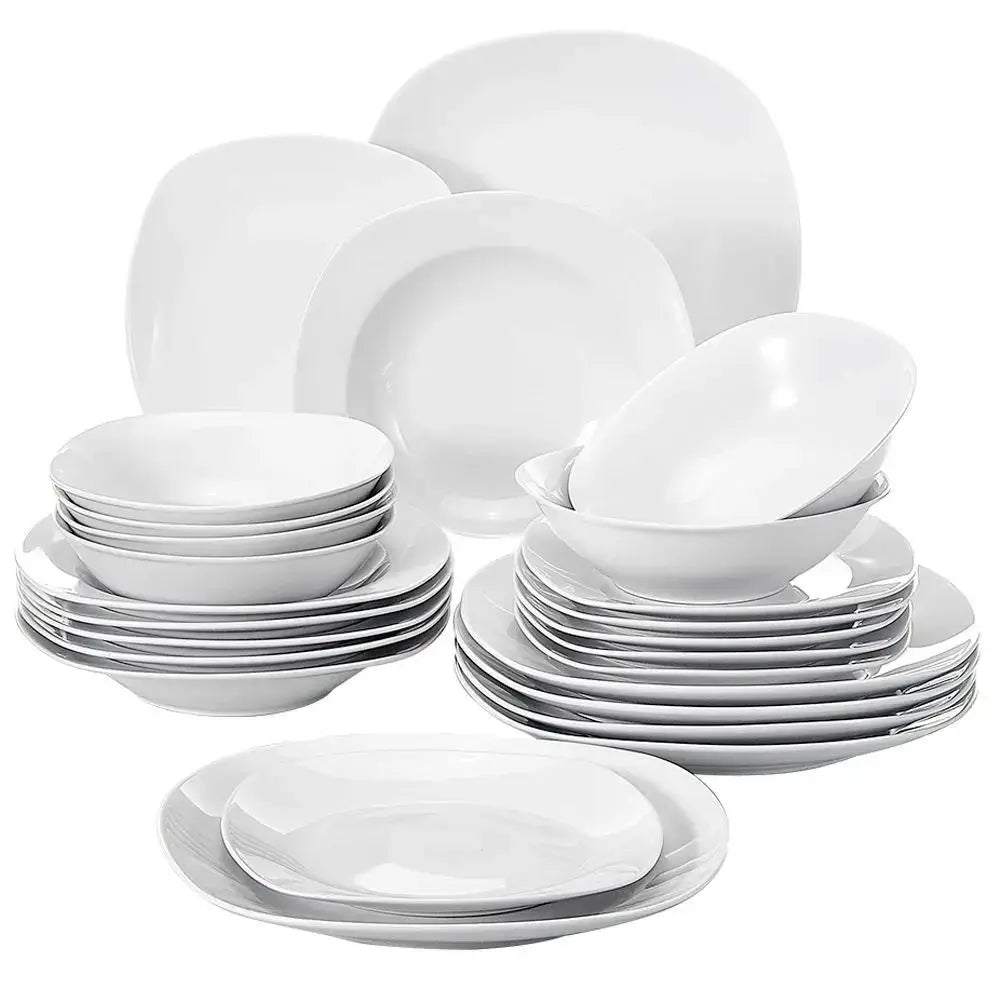 Malacasa Elisa 24 Piece Ceramic Dinnerware Set For Six