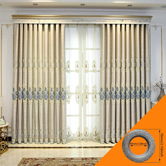 European Embroidered Blackout Curtain Panels For Windows