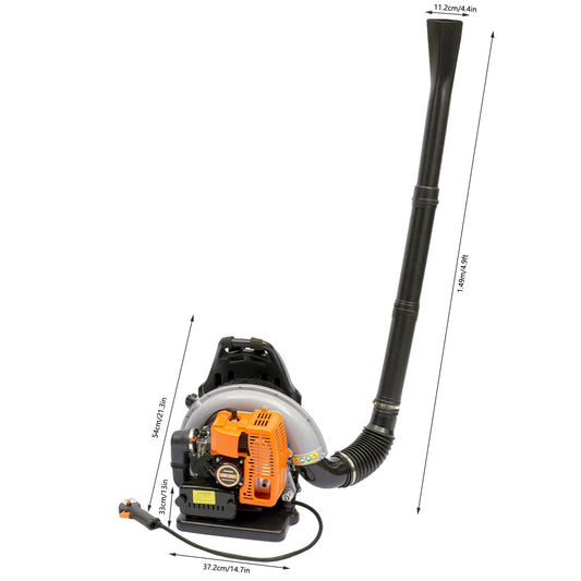 Gasoline Powered Backpack Leaf Blower With Air Cooled System