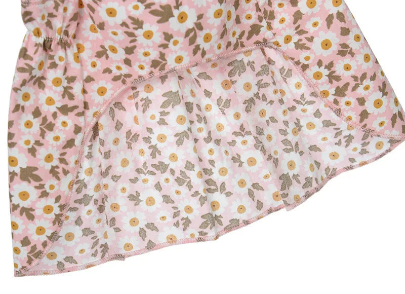 Floral Print Pet Dress Skirt For Dogs Romantic Style