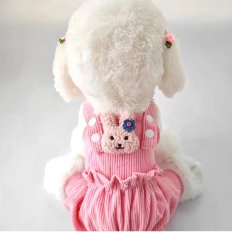 Cute Dog Jumpsuit Overalls For Dogs Soft Polyester Fabric