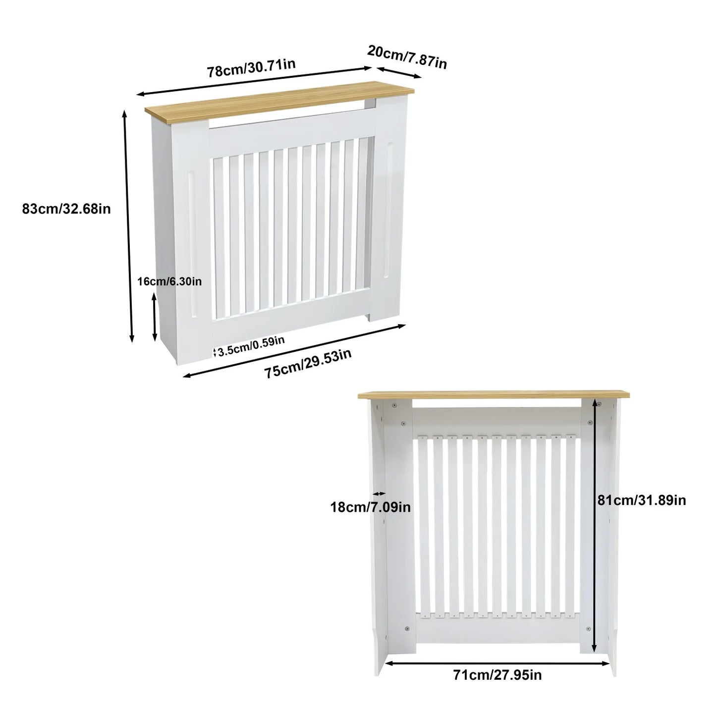 Radiator Cover Guard For Home Living Room MDF Wood Grain
