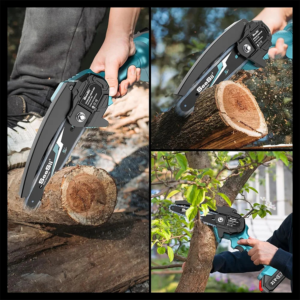 Seesii Cordless Mini Chainsaw For Garden And Home Use