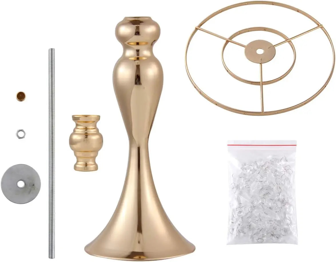 Sleek Metal Trumpet Vases For Wedding Centerpiece Decor