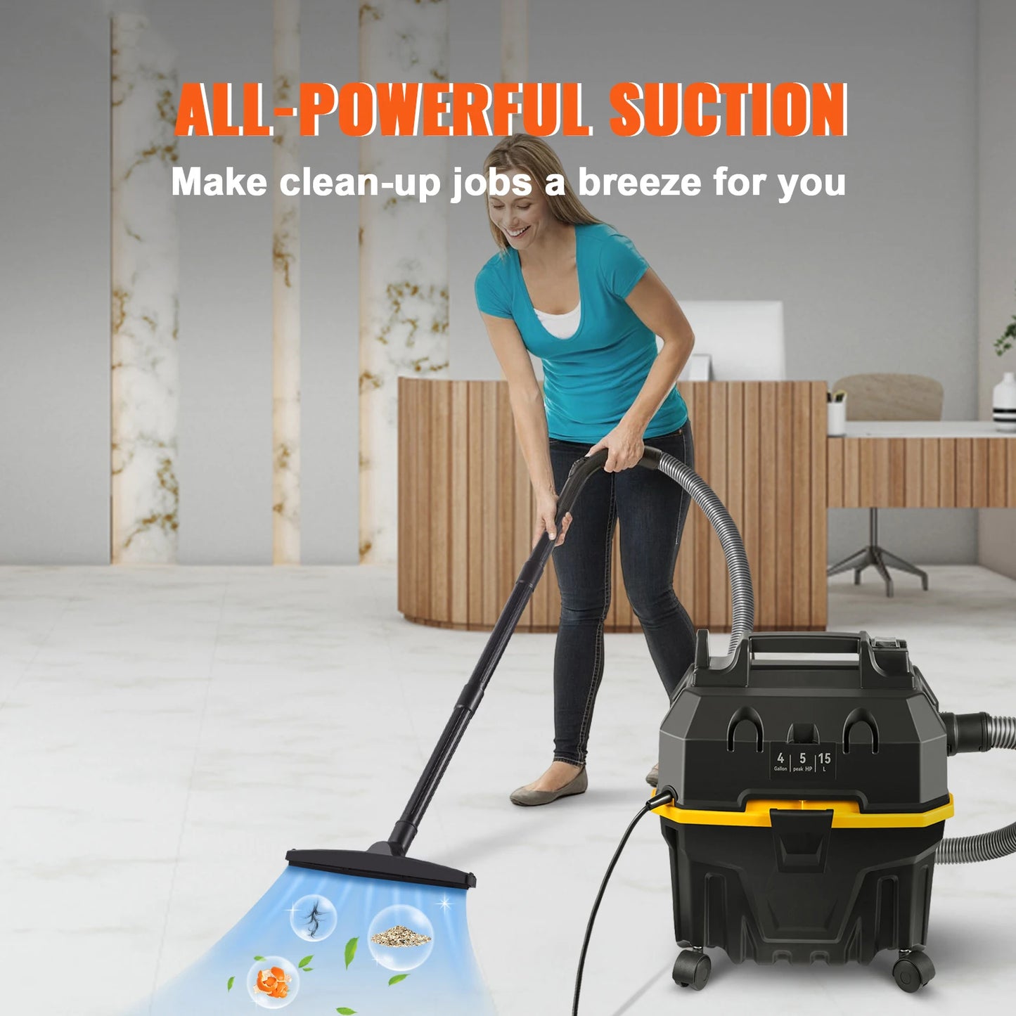 SucceBuy Wet Dry Vacuum Cleaner With Strong Suction Air Blower