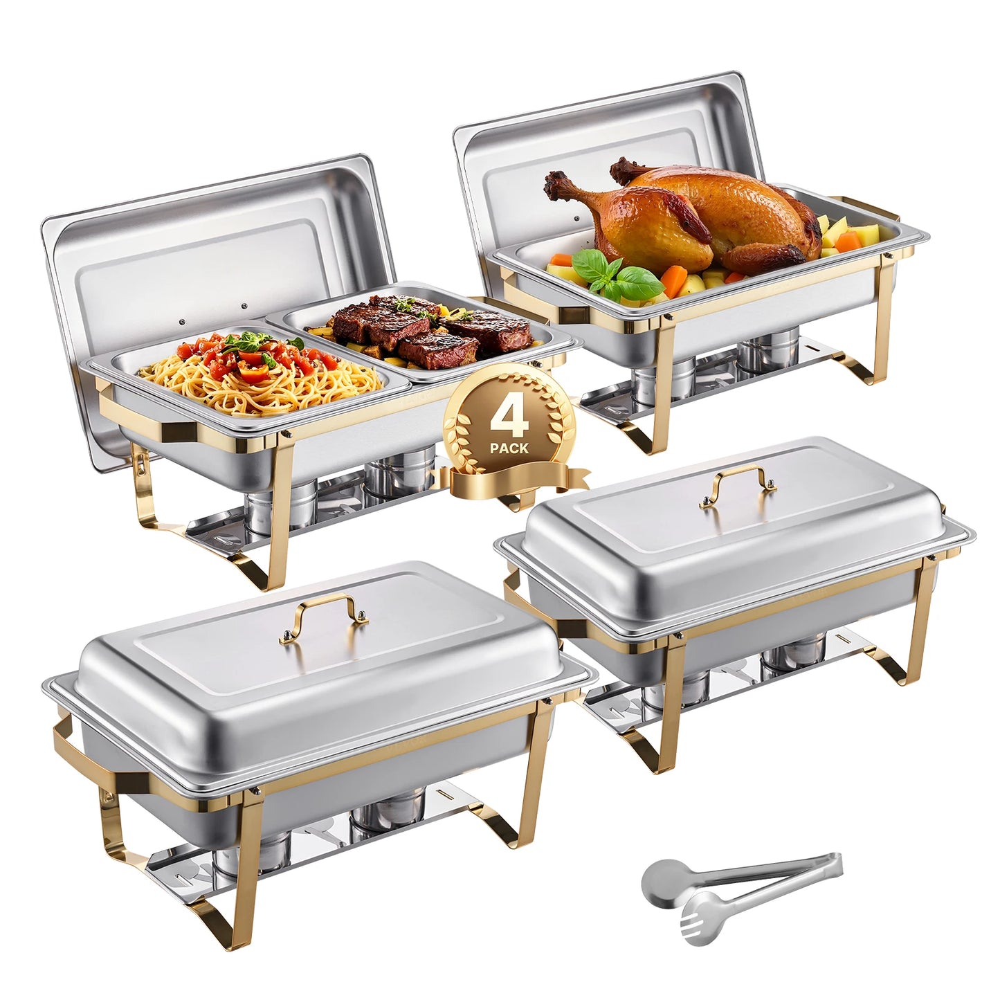 SucceBuy Commercial Chafing Dish Buffet Catering Food Warmer Set