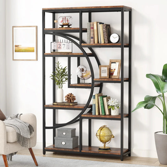 Tribesigns Industrial 5 Tier Etagere Bookshelf Freestanding Storage