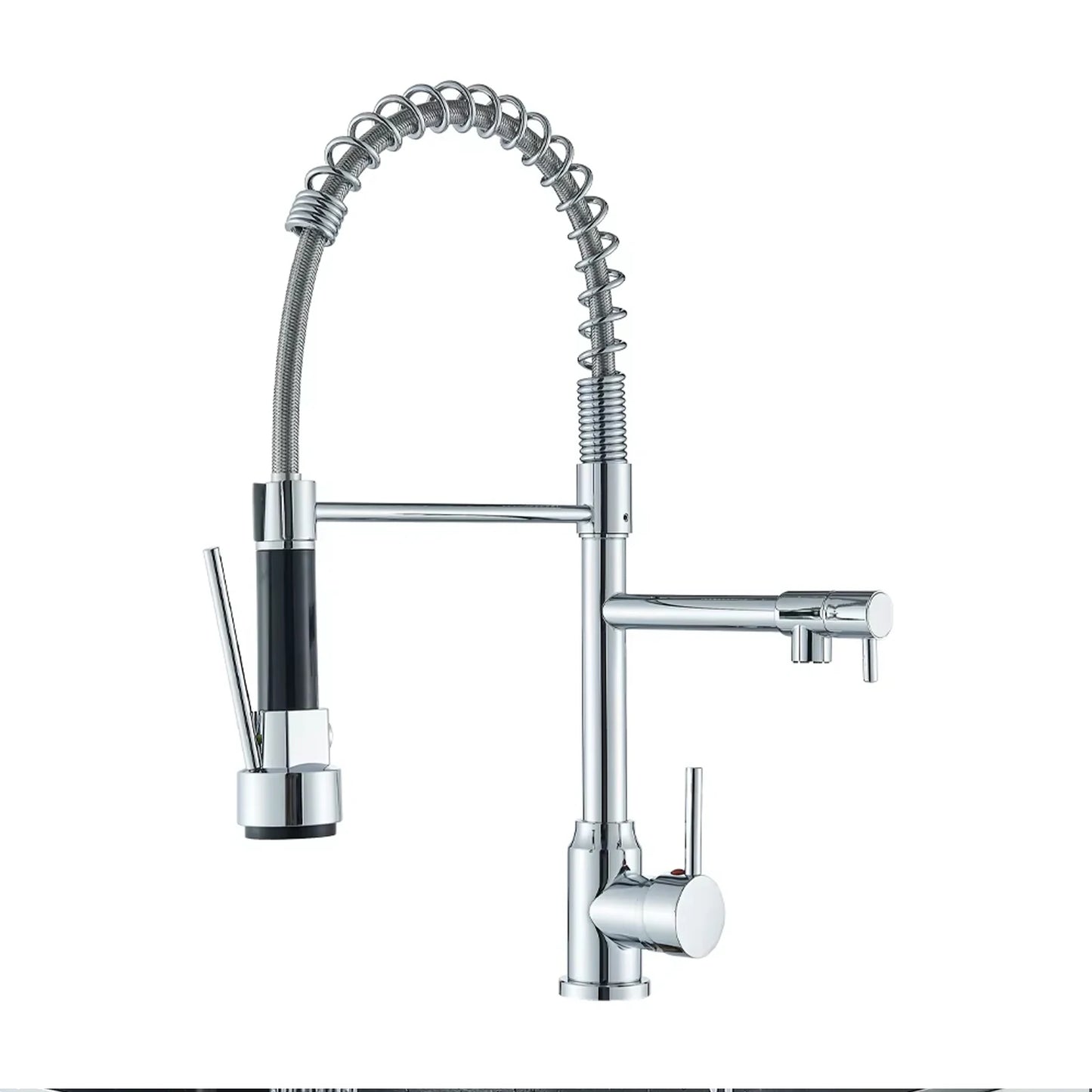 Onyzpily Stainless Steel Pull Down Kitchen Faucet With Dual Spout
