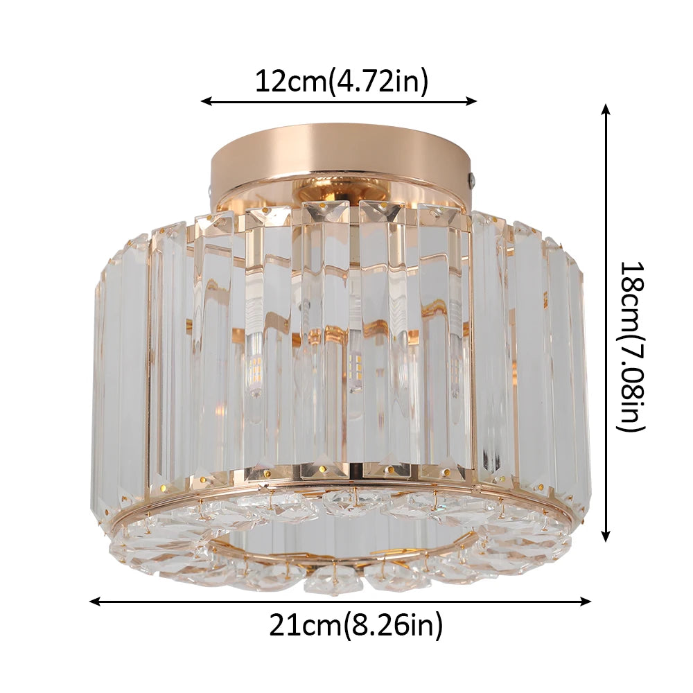 GreeLustr Luxury Led Crystal Pendant Ceiling Light For Bedroom Dining