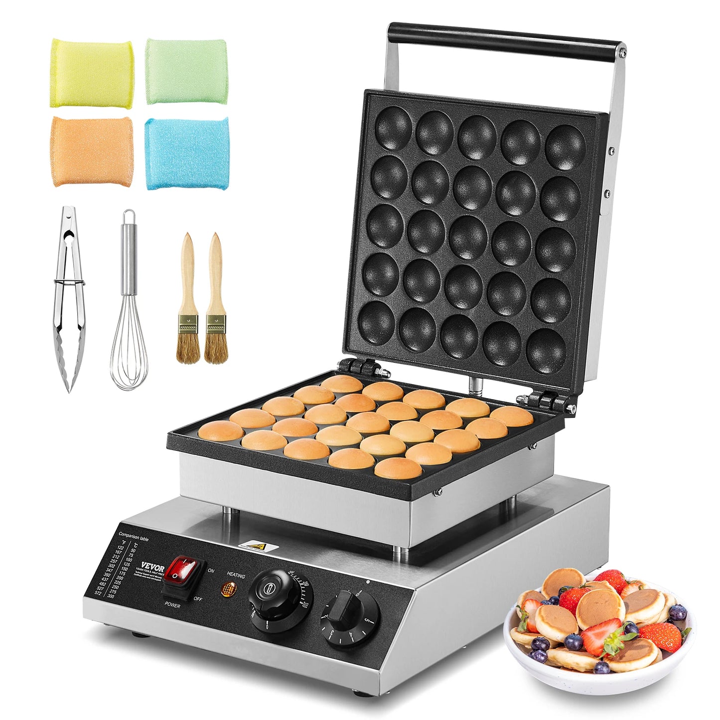 VEVOR 25-Plate Electric Mini Dutch Pancake Maker