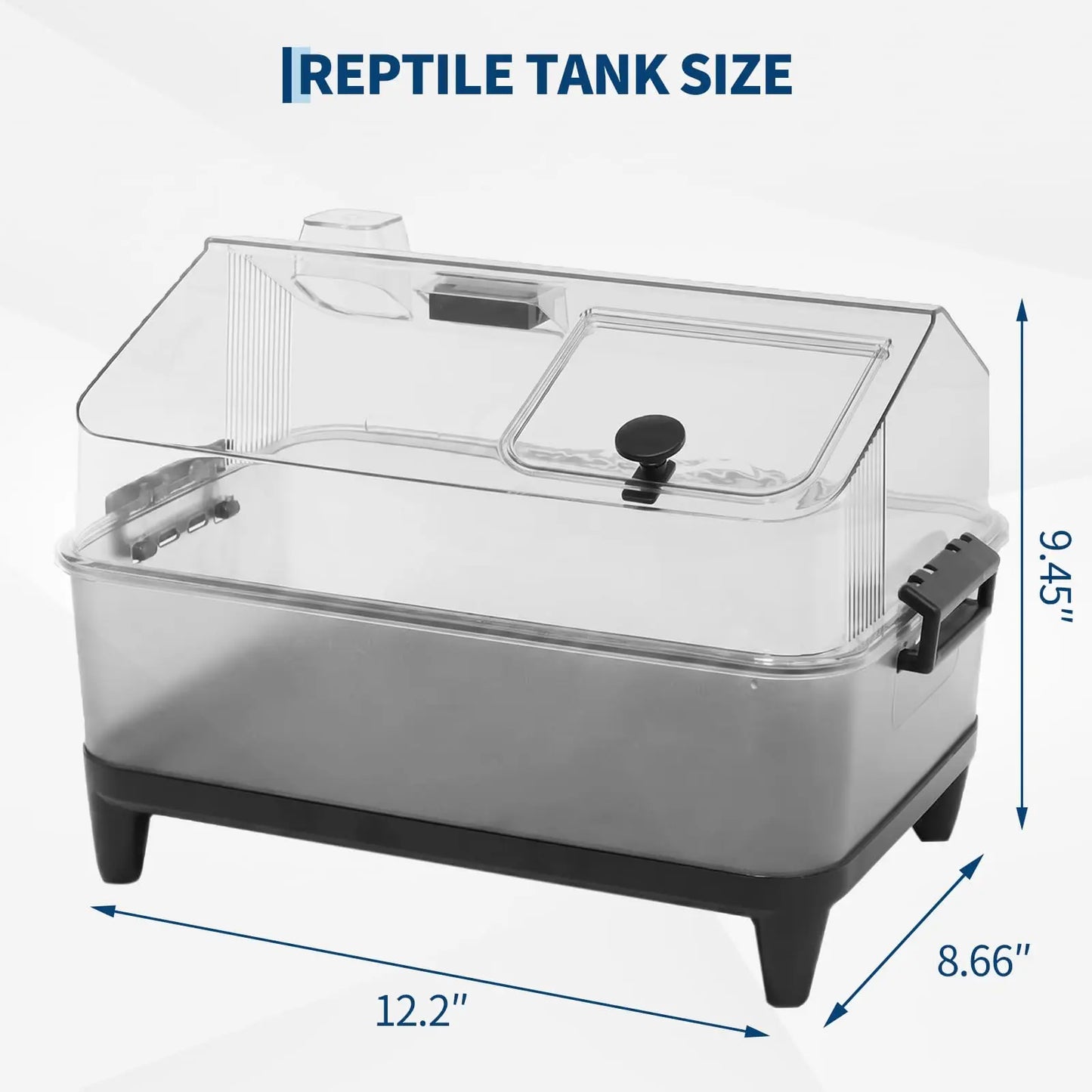 HiMISS Reptile Terrarium Kit With Lid, Acrylic Tank, Heater Pad