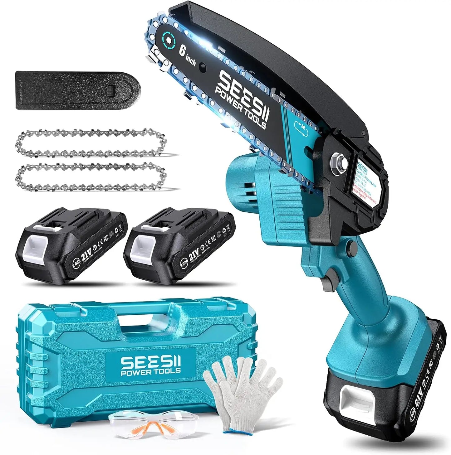 Seesii Cordless Mini Chainsaw For Garden And Home Use