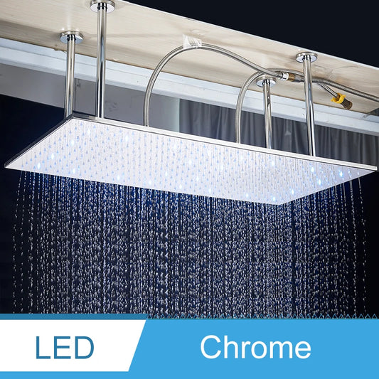 Shinesia LED Bathroom Shower System Ceiling Mounted Rainfall