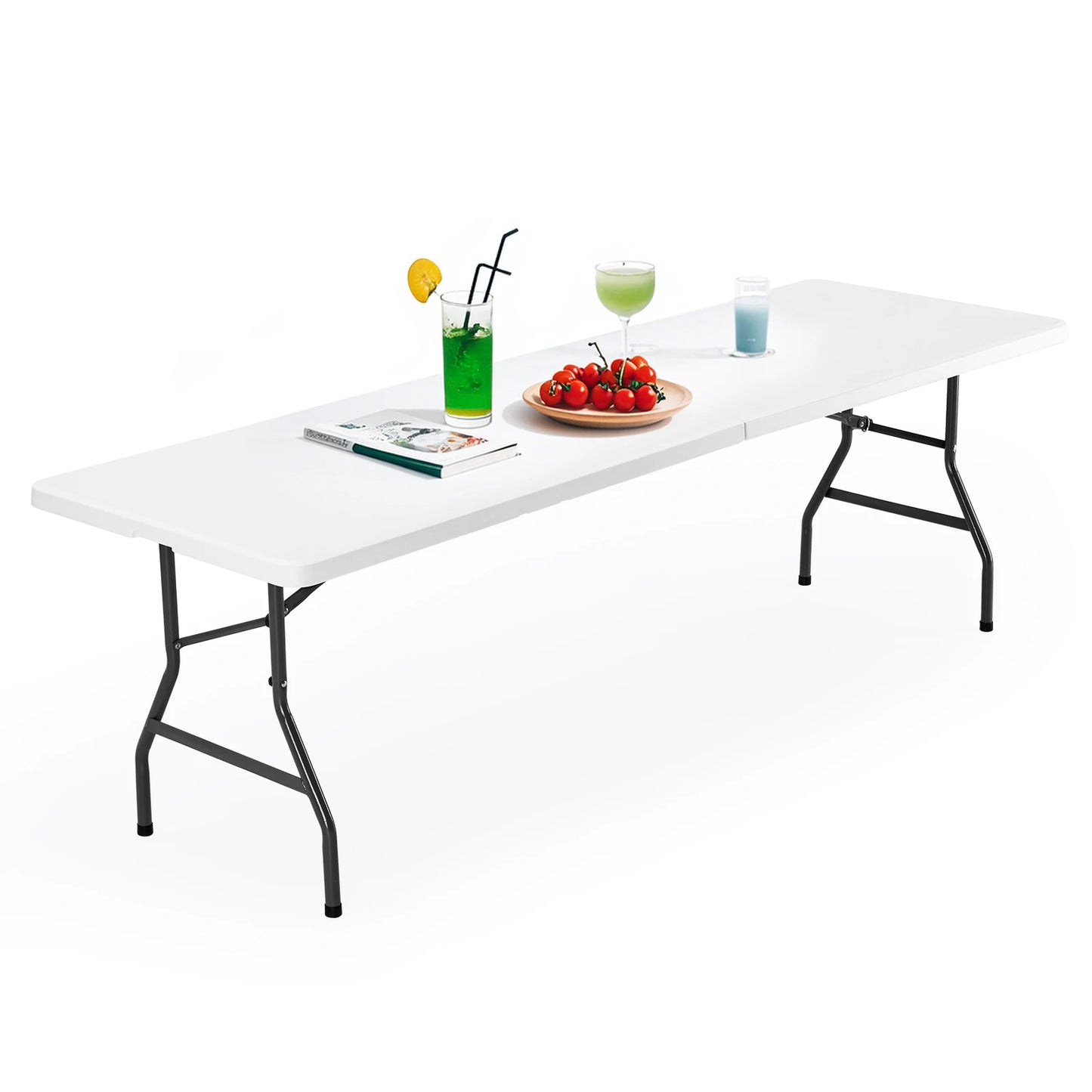 JHK Portable Folding Table Heavy Duty Outdoor Indoor With Carrying Handle