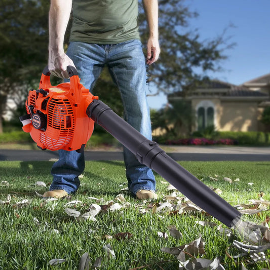 Gas Leaf Blower 25.4cc 2 Stroke Handheld Yard Cleanup Tool