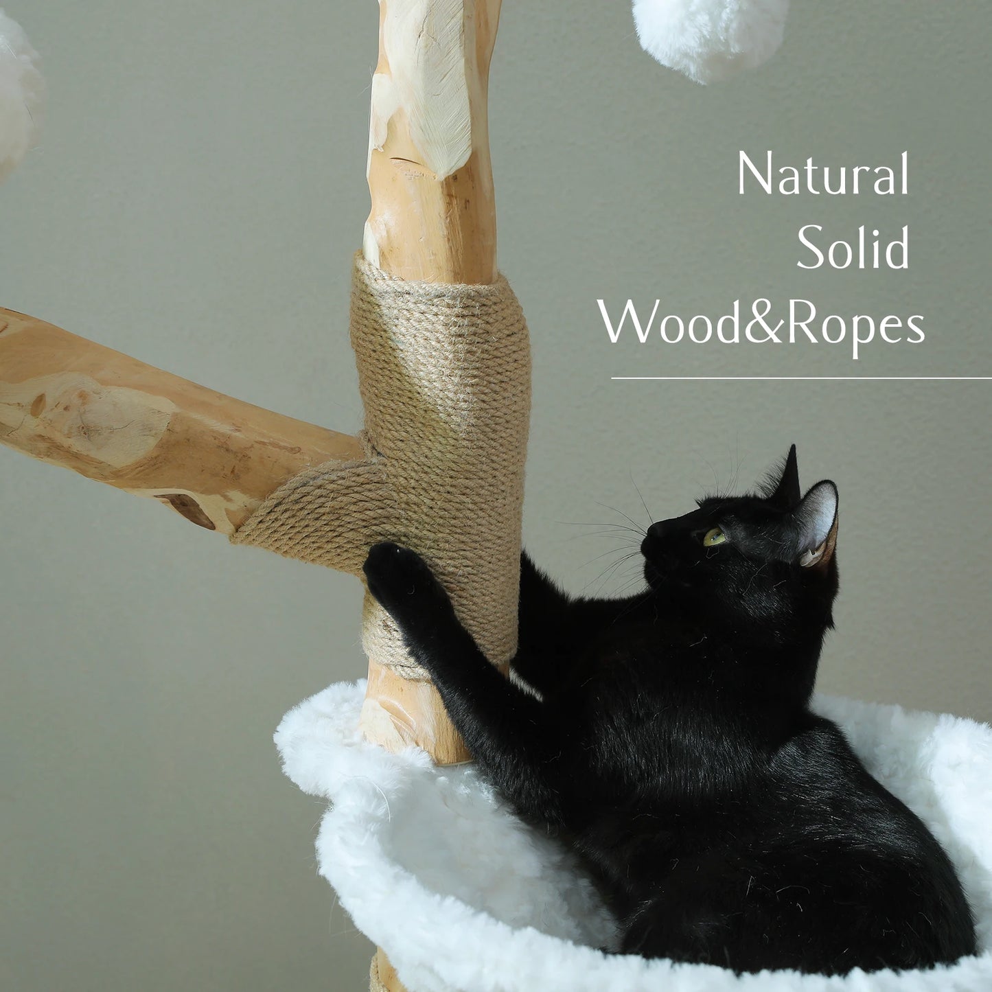PAWZ Road Large Cat Tree Tower With Sisal Scratching Post Wicker Basket Bed
