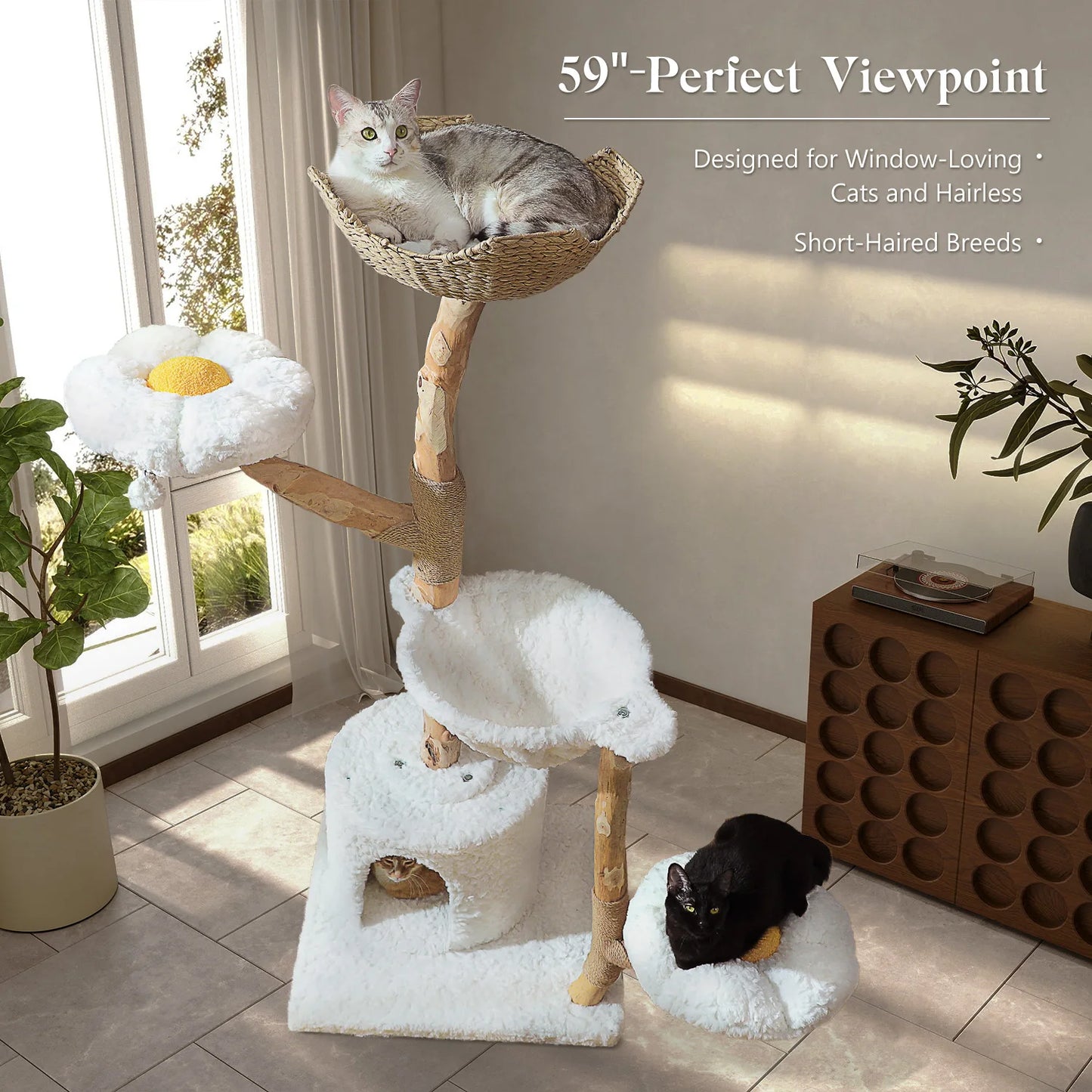 PAWZ Road Cat Tree Tower With Sisal Scratching Post Bed
