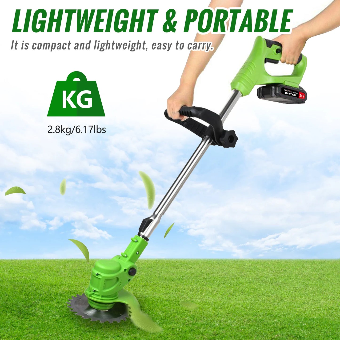Cordless 2in1 Weed Trimmer And Grass Cutter Brushless Motor