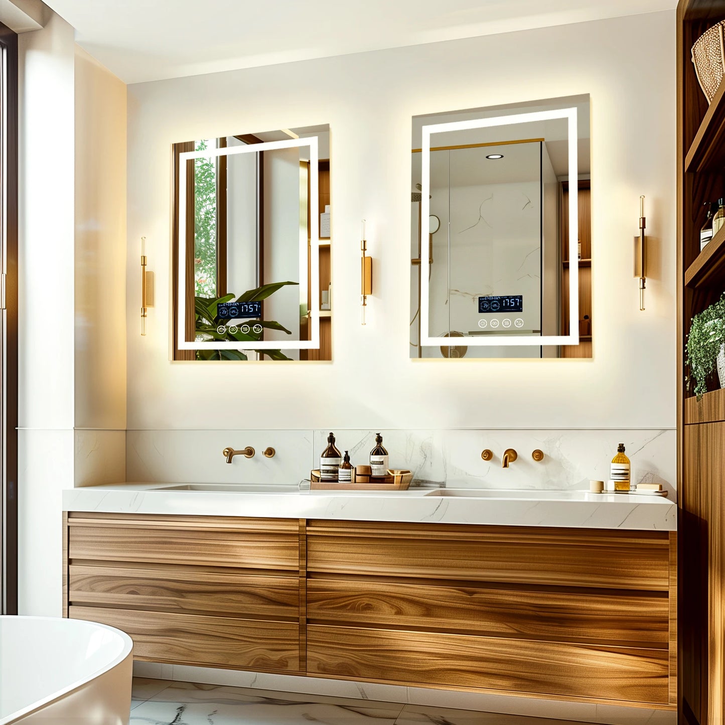 Wisfor Lighted Bathroom Mirror With Bluetooth Speaker And Anti Fog