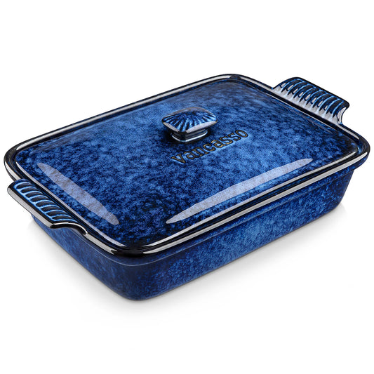 Malacasa Starry Stoneware Casserole Dish Large Lasagna Pan With Lid