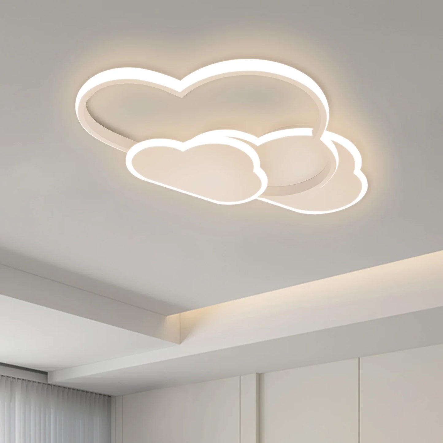 Modern Led Cloud Ceiling Light 42W Chandelier For Bedroom Living Room