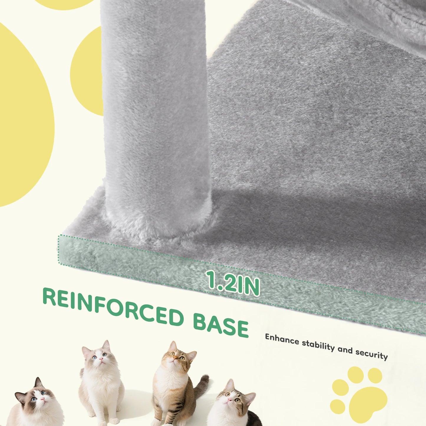 Jhk Multi Tier Cat Tree With Natural Sisal Scratching Posts