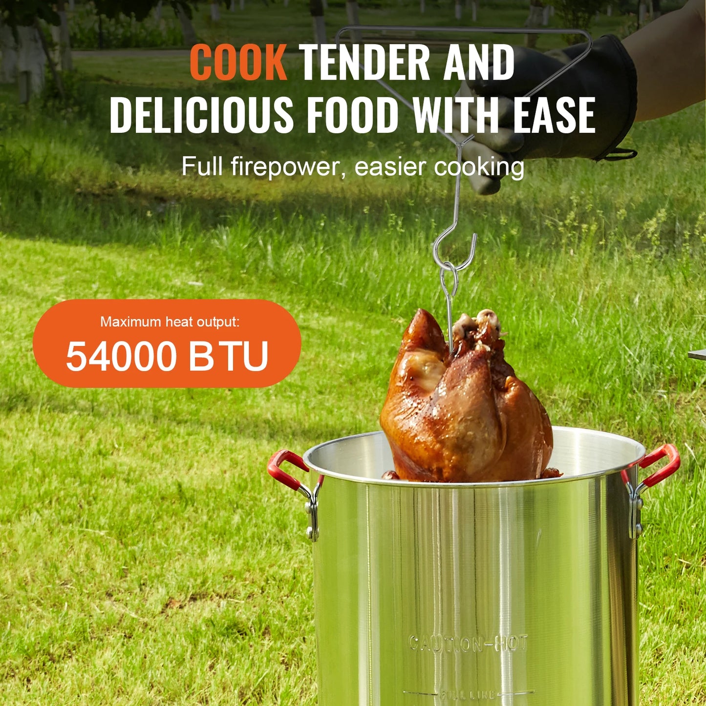 SucceBuy 30 Qt Turkey Fryer Propane Burner And Boiler Steamer Kit