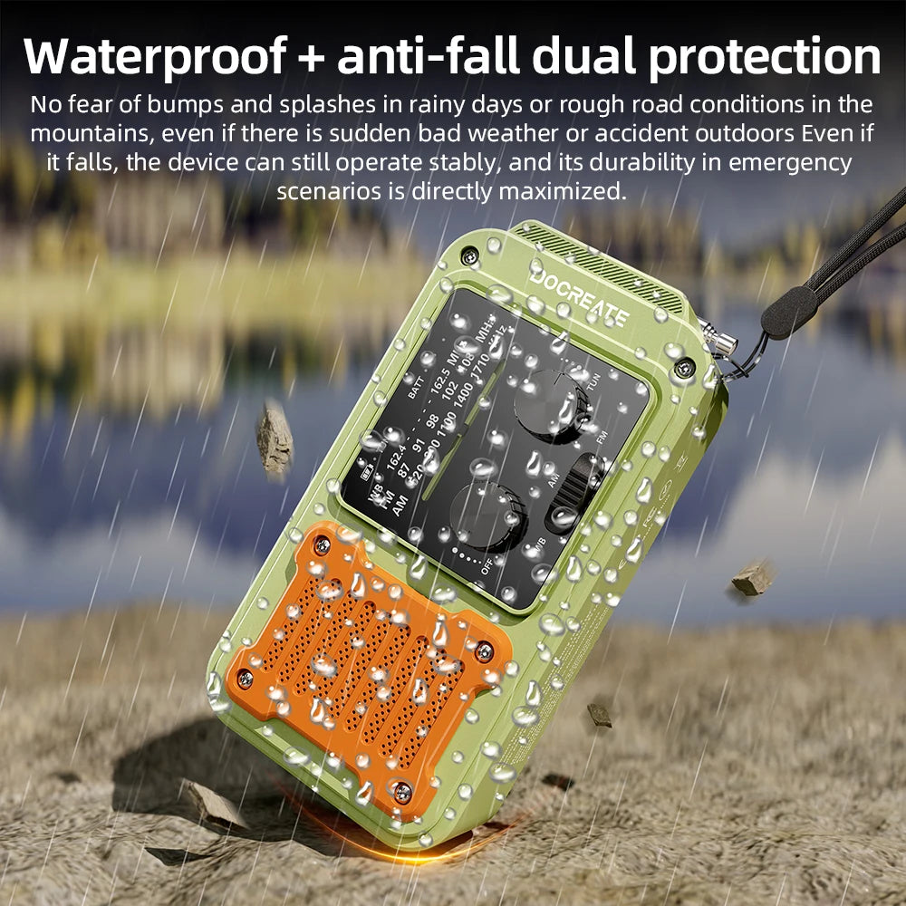 Rechargeable Emergency Radio With Flashlight And USB Power Bank