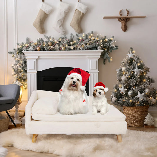 BINGOPAW Waterproof Pet Sofa Bed Lounger With Plush Cover
